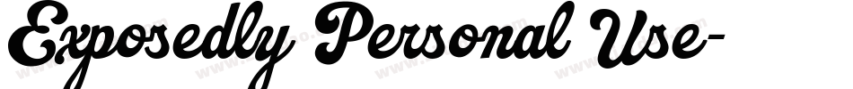 Exposedly Personal Use字体转换